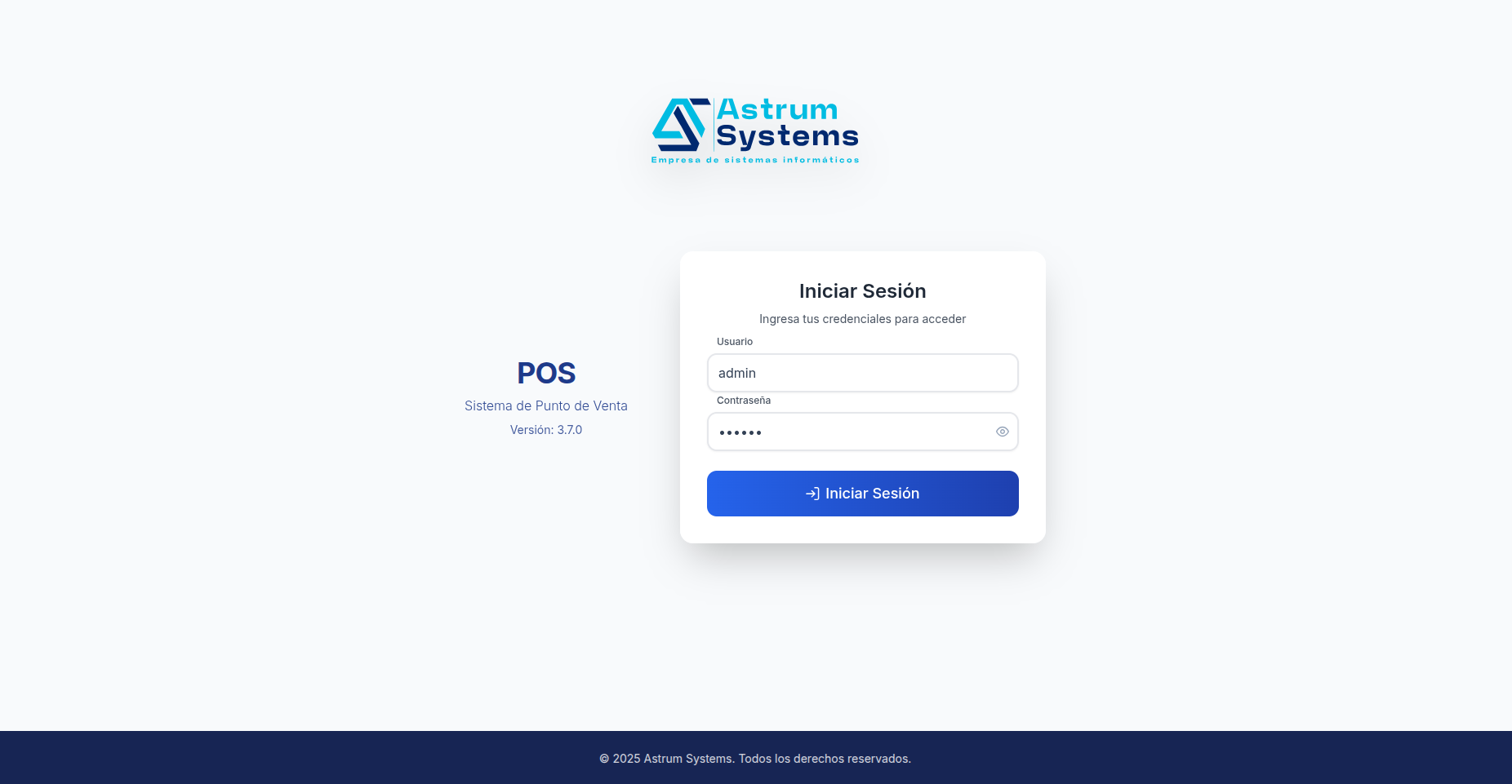 Astrum POS Screenshot 1