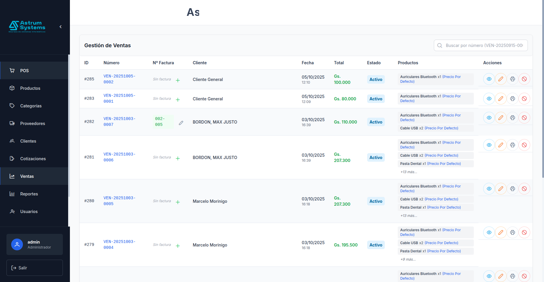 Astrum POS Screenshot 4
